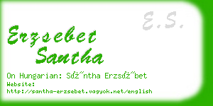 erzsebet santha business card